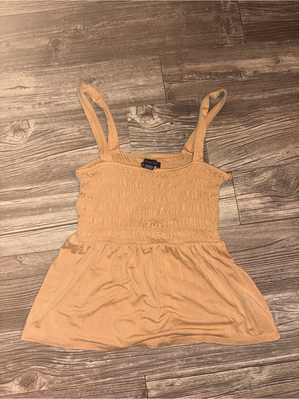 American Eagle Outfitters Smocked Cami Tank - Mustard